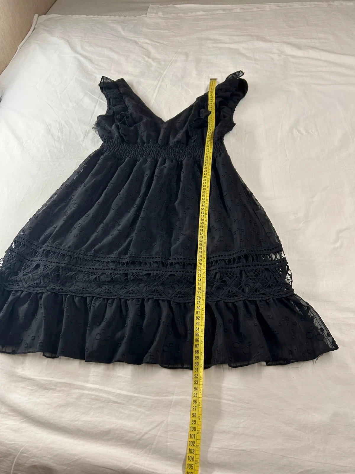 Petite robe noire courte vintage amo & roma 100% viscose – photo 7